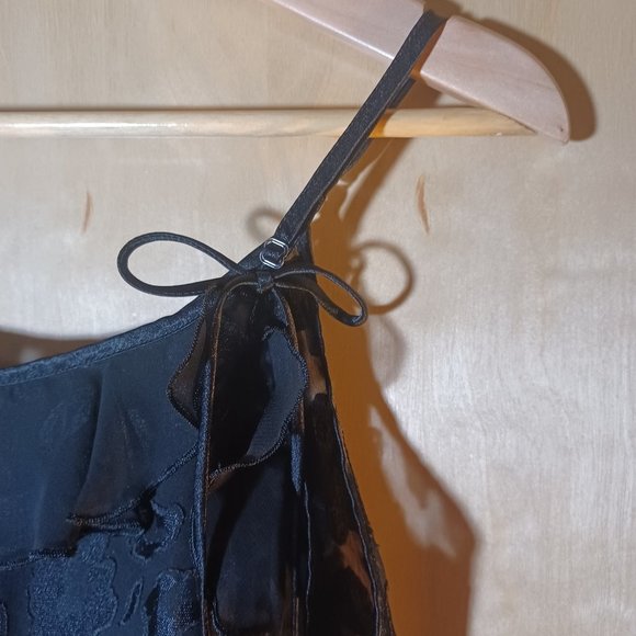 JONES NEW YORK Black Sheer Ruffle Leopard Print Camisole_Size Large - Picture 4 of 7